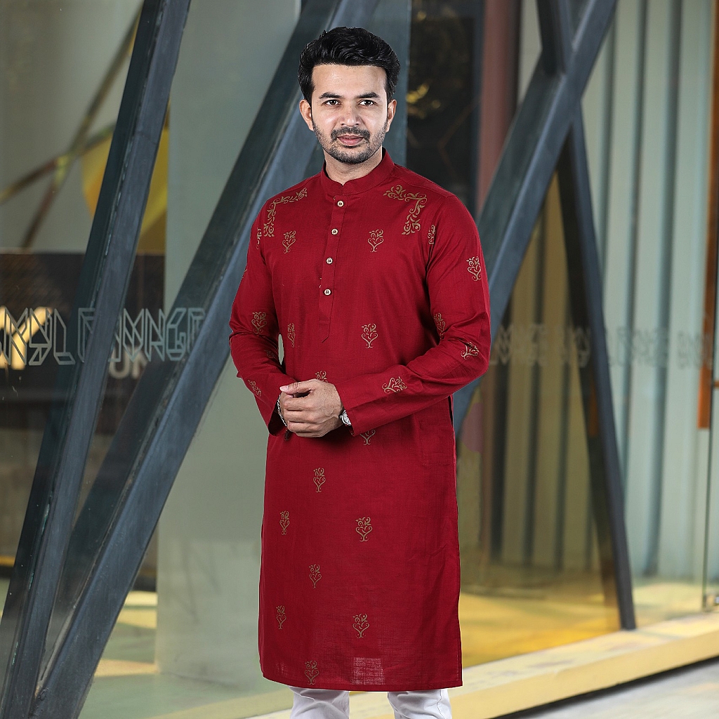 Mens Premium Printed Panjabi
